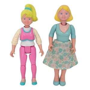 Fisher Price Vintage 90s Loving Family Woman Mom & Teenage Daughter Figure